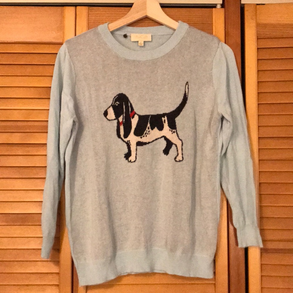 Adorable ModCloth basset hound sweater sz large
